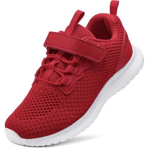 RUNSIDE Kids Shoes, Boys Girls Sneakers Lightweight Athletic Walking/Running Tennis Shoes(Toddler/Little Kid/Big Kid) (Red)