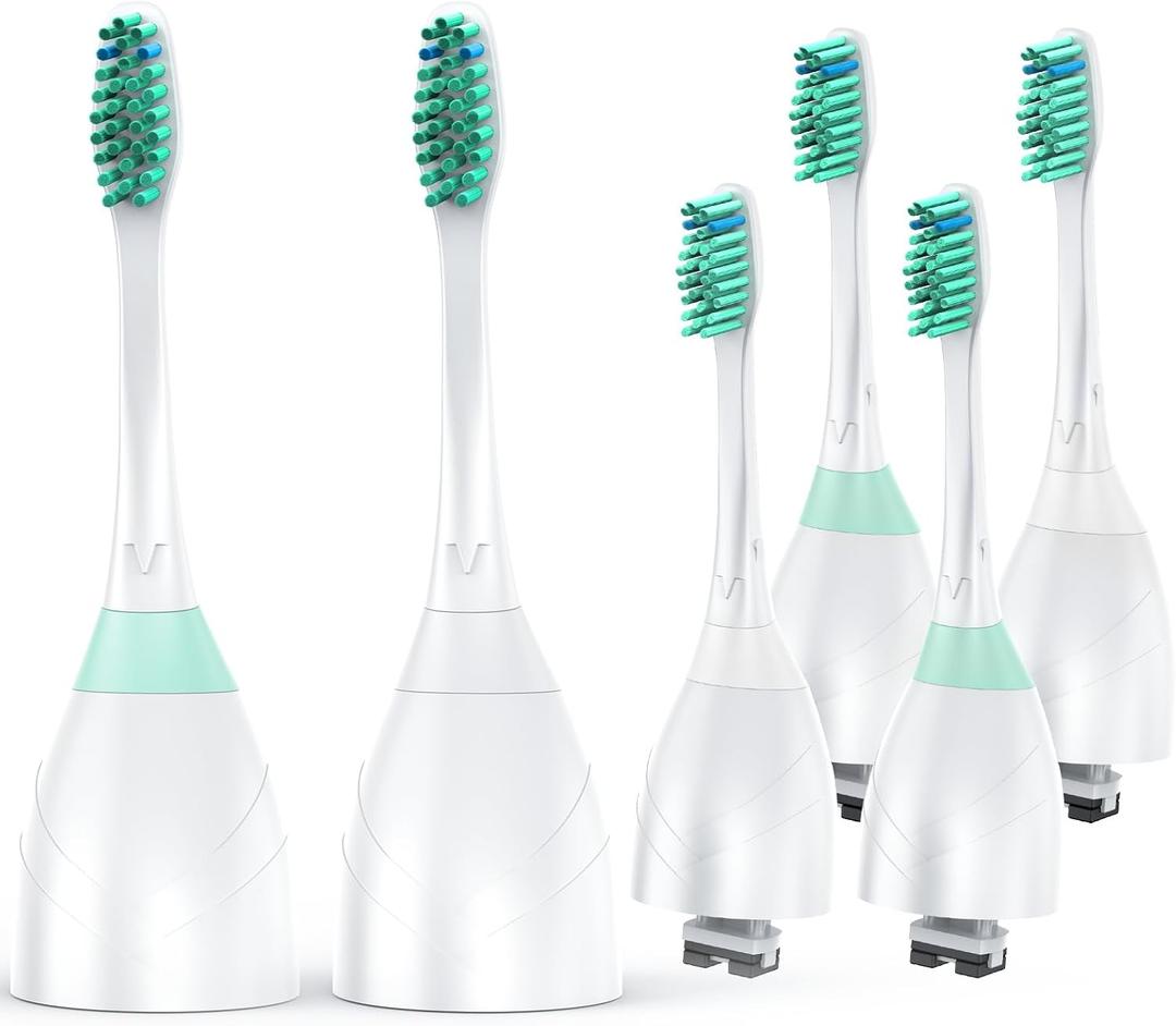 Replacement Heads for Philips Sonicare - Replacement Toothbrush Head Compatible with Phillips Sonicare Screw-on Electric Brush, E-Series, Essence, Xtreme, Elite, Advance and CleanCare, 6 Pack