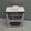 Vabaso Electric Lunch Box for Adults, 80W Heated Lunch Box Portable Food Warmer Lunch Box for Work/Men/Car/Truck with 1.5L 304 Stainless Steel Container Fork & Spoon, 110V/12V/24V (Dark Green)