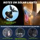 LETSTRY 5FT Flag Pole Kit for Outside House with American Flag & Solar Light,1" Thickened Stainless Steel Wall Mount Flagpole with 180Adjustable Bracket for Residential Outdoor Porch, Black