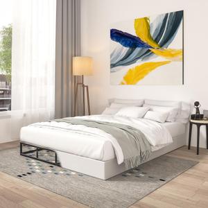 Qingzhou Box Spring King Bed Bases, 7 Inch High Metal King Size Box Spring Only, Heavy Duty Mattress Foundation with Fabric Cover, Easy Assembly, Quiet Noise Free, Non Slip, Black