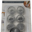 8pc Small Round Chair Leg Protector Grey 2 set
