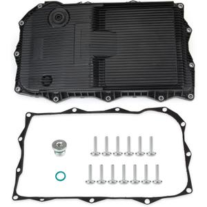 MITZONE Transmission Oil Pan with Bolts Compatible with 2013-2022 Ram 1500 2500 3500 Dodge Durango Challenger Charger Jeep Grand Cherokee Chrysler 300 8 Speed Trans