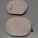 Small Makeup Bag for Purse Mini Cosmetic Pouch Waterproof Makeup Organizer for Women Small Cosmetic Bag PU Leather Travel Makeup Bag Lipstick Bag with Zipper Pink 2 Pack