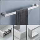 4 Pieces Bathroom Hardware Accessories Set Towel Bar Towel Holder Robe Hook Toilet Paper Holder Stainless Steel,Q8-P4BR