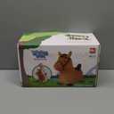 iPlay, iLearn Bouncy Pals Brown Hopping Horse, Toddler Plush Animal Hopper Toy, Kids Inflatable Ride on Bouncer W/Pump, Indoor Outdoor Jumper, Birthday Gifts for 18 24 Months 2 3 Year Old Boys Girls