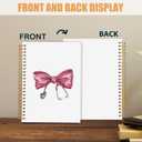 2 x Coquette Pink Bow Nurses Spiral Notebook, Nurse Appreciation Gifts Journaling Notebooks, Nurse Week Day Gifts Journal for Writing, Preppy Nursing Notebooks for Note Taking, 5.5x8.3 Inch