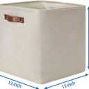 Temary Cube Storage Baskets 13 Inch Cube Storage Bins 4 Pack Baskets for Organizing Shelves Fabric Cloth Bins for Shelf, Home, Closet (Beige)