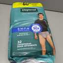 Depend Fresh Protection Adult Diapers, Incontinence Underwear for Men, Disposable, Maximum, Small/Medium, Grey, 32 Count