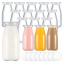 Zubebe 12 Pack 6 oz Glass Jars with 24 Lids - Versatile for Canning, Jams, Jellies, DIY Crafts, Single-serving Desserts & Christmas Gifts