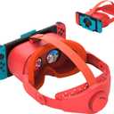 Upgraded VR Headset for Nintendo Switch & Switch OLED Model, Switch VR Games Glasses with Adjustable HD Lenses and Head Strap with Rotary Button, Labo VR for Switch Accessory(Orange&Blue)