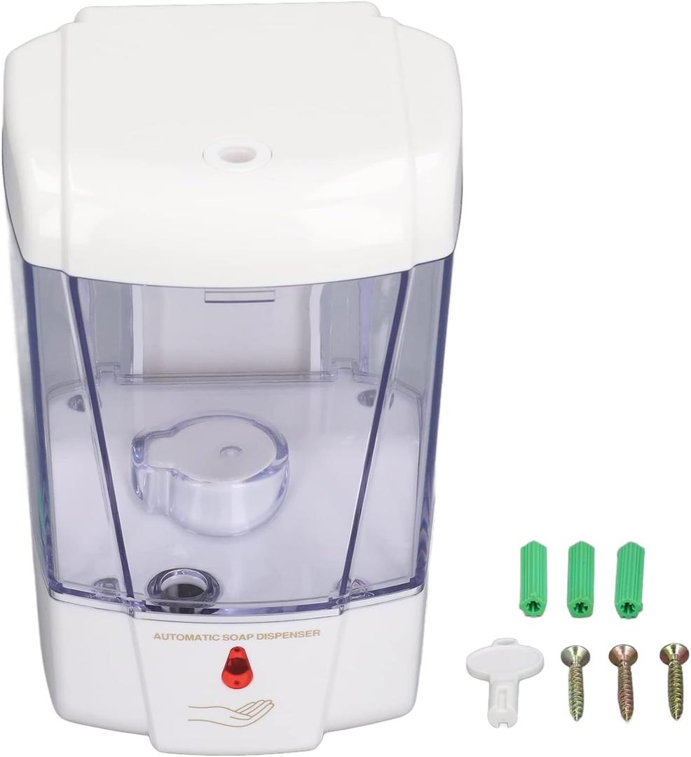 700ML Automatic Soap Dispenser, Wall Mounted Touchless Liquid Soap Container, Bathroom Soap Dispenser, Foaming Hand Sanitizer Dispenser, Hand Soap Dispenser for Home, Hotel, Commercial, Public