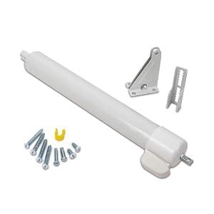 Ideal Security 9700 Heavy Pneumatic Touch & Hold Storm and Screen Door Closer for Wood, Aluminum, and Vinyl Doors, Silent and Smooth Closing, 11.5", White