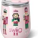 Swig Life 12oz Tumbler with Lid, Stainless Steel, Dishwasher Safe, Portable, Triple Insulated Tumbler with Nutcrackers (Sugar Plum Soldiers)