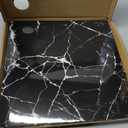 Chejiaye 10pcs Marble Peel and Stick Backsplash Waterproof Washroom Wall Panels, Peel and Stick Tile, PVC Wall Panels for Kitchen (Black Marble Tiles, 11.8" x 11.8" x2.5MM x 10Pack)