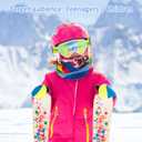 SANWICH Kids Ski Goggles for Boys Girls Aged 5-14, 100% UV Protection OTG Ski Goggles (Red)