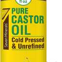 Pure Cold Pressed Castor Oil - Big 32 fl oz Bottle - Unrefined & Hexane Free - 100% Pure Castor Oil for Hair Growth, Thicker Eyelashes & Eyebrows, Dry Skin, Healing, Hair Care, Joint and Muscle Pain, BB 09/30/2026