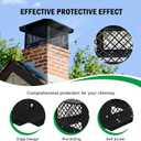 Chimney Rain Cap, Chimney Cover Fireplace Chimney Flue Caps, Adjustable Metal Strips with Bolts Screws Black (18" x 21")