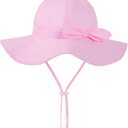 Baby Girl Sun Hat Toddler Beach Hats with UPF 50+ Protective Infant Summer Hat with Wide Brim Baby Girls Bucket Hat