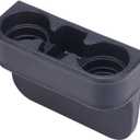 Black Multifunctional Car Cup Holder Car Seat Organizer Gap Filler Bottle Phone Storage Organizer, Black Stitching