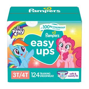 Pampers Training Pants - Easy Ups Girls & Boys - Size 3T-4T, 124 Count, My Little Pony Potty Underwear