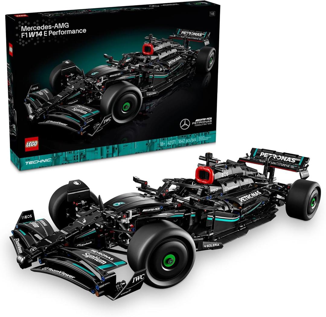 LEGO Technic Mercedes-AMG F1 W14 E Performance Model Car Kits - Formula 1 Building Sets for Adults, Ages 18+ - Gift for Birthdays - Race Car with Realistic Details - 42171