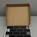 Thick Black Peel and Stick Subway Tile Backsplash Self Adhesive for Kitchen Bathroom Wall (10-Sheet, 12"x12")