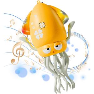 Dancing Octopus Baby Toy, Electric Crawling Octopus Tummy Time Toy, Magic Music Dance Light, Automatic Evasion Octopus Toy for 3 4 5 Year Old Kids, Sensor Development Gifts for Boy Girl Green