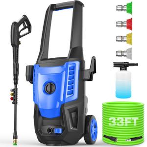 5000PSI Electric Pressure Washer, 2025 4.0 GPM High Power Washer Machine, with Adjustable Nozzle and Soap Bottle for Cars/Fences/Driveways/Home/Patios (Light Blue)