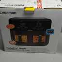 CHEFMAN 6 Quart Dual Basket Air Fryer Oven with Easy View Windows, Sync Finish, Hi-Fry, Auto Shutoff, 2 Independent 3Qt Nonstick Dishwasher Safe Frying Baskets, Digital Double Air Fryer - Black
