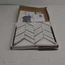 Art3d 10-Sheet Herringbone Peel and Stick Backsplash, Self Adhesive Marble Tiles Stick on Wall Tiles for Kitchen, Bathroom.(Stone Beige Mixed Gold Metal) (12.40" x12.20")