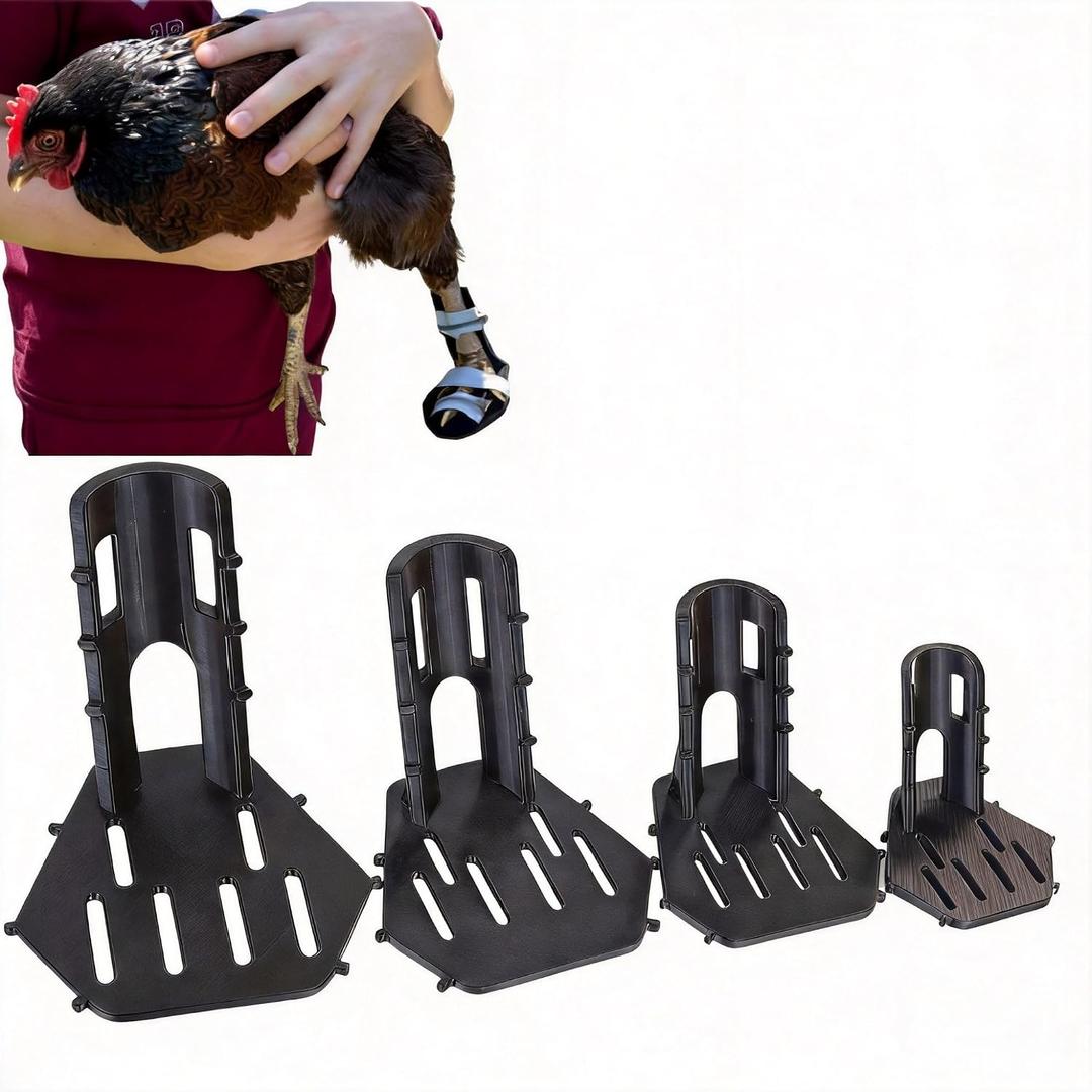 Poultry Leg Splint Kit, Adjustable Broken Leg Support for Chicken, Duck, Goose 4 Sizes