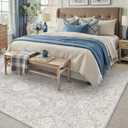 8x10 Blue Cream Neutral Thicker Area Rug