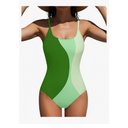 BMJL Womens One Piece Swimsuit Sports Full Coverage Bathing Suit Color Block Slimming Tummy Control Swimming Suits M