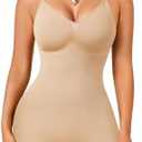 Irisnaya Women Slimming Bodysuits Shapewear Tops Tummy Control Body Shaper Spaghetti Strap Camisole Leotards Bodycon Jumpsuit, Size: XS/S