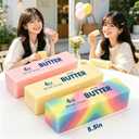 Butter Stick Fidget Toy, Slow Rebound Cute Butter Squeeze Stress Balls,Slow Rising Portable Squishy for Adults Anxiety & Stress Relief, Sensory Gifts for Office, Home