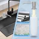 Dish Soap Dispenser for Kitchen Sink Brushed Nickel Under Sink Soap Dispenser Pump Head with 10.14 Ounce PET Soap Bottle and 1.88" Base