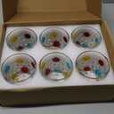 AlifordGlass Glass Tumblers with Colorful Patterns, Lead-Free, Set of 4 or 6 (Set of 6)