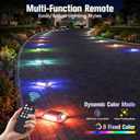 VOLISUN Solar Driveway Lights Dock Deck Lights with Remote 12 Pack,9 Colors in 1 Led IP67 Waterproof Outdoor Warning Step Lights for Driveway Sidewalk Pathway RGB