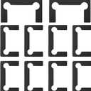 10 PCS Shower Door Hinge Shims Glass Shower Door Hinge Gaskets Anti-Slip Gasket Glass Hinge Replacement Kit Black (Black)