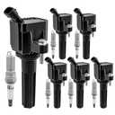 UF497 Ignition Coil Packs 12612369 with Iridium Spark Plugs 5019 Set of 6PCS Fit for GMC Envoy 2006-2009&Chevrolet Trailblazer 2006-2009&Isuzu Ascender 2006-2008&Saab 9-7x 2006-2009&Buick 4.2L L6