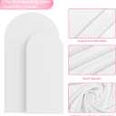 Wokceer Wedding Arch Backdrop Cover 7.2FT, 6FT Spandex Fitted White Arch Covers 2 Set Round Top Chiara Arches Backdrop Cover for Birthday Party Ceremony Banquet Decoration