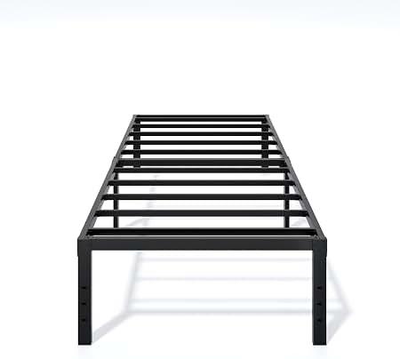 LUMUNANCE Metal Bed Frame Twin Size - 16 Inch Heavy-Duty Twin Platform Bed Frame No Box Spring Needed, Easy Assembly, Noise-Free, Sturdy Mattress Foundation, Underbed Storage Space
