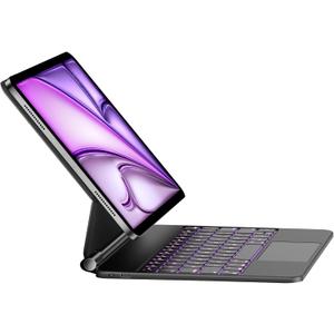 HOU Keyboard Case for iPad Air 11 inch 2025 (M3)/2024 (M2)&iPad Pro 11 Inch(4th/3rd/2nd/1st) Gen 2022,iPad Air 5th&4th Generation Case with Keyboard,Magic-Stand, Multi-Touch Trackpad,Backlight,Black
