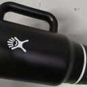 Hydro Flask 40 Oz Travel Tumbler with Handle, Lid and Straw - Insulated Stainless Steel in Black