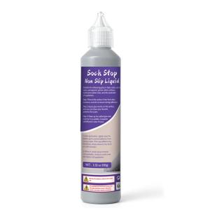 1DFAUL 100g Sock Stop Non Slip Glue Clear, Sock Anti Slip Adhesive Waterproof, Latex-Free, Water-Based, Odorless and Washable, for Hangers, Carpets, Bathroom Mats (Gray)