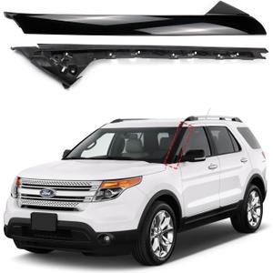 Windshield Pillar Trim Panel Molding Compatible with Ford Explorer 2011-2019 Replaces BB5Z7803136AA BB5Z-7803136-AB 926-450 (Left, Gloss Black)
