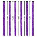 19.7 Inch Clip In Hair Tinsel Fairy Hair Tinsel Kit Clips Clip On Glitter Hair Tinsel Extensions Purple
