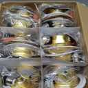 ZYC Gold 4 Inch Retrofit LED, 12 Pack Dimmable Retrofit Downlights can Light, 2700K/3000K/4000K/5000K/6000K Selectable, Damp Rated Can Lights, Baffle Trim, 9W 800Lm(Gold, 4 inch)