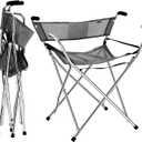 Freshore Canes and Walking Sticks Seat Collapsible 300lbs - Sport Folding Chair Seat Cane 4 Stool Walker for Camping (Heavy Duty Aluminum Alloy 1kg -2.2lb Weight XL Size Grey) (XL GREY)